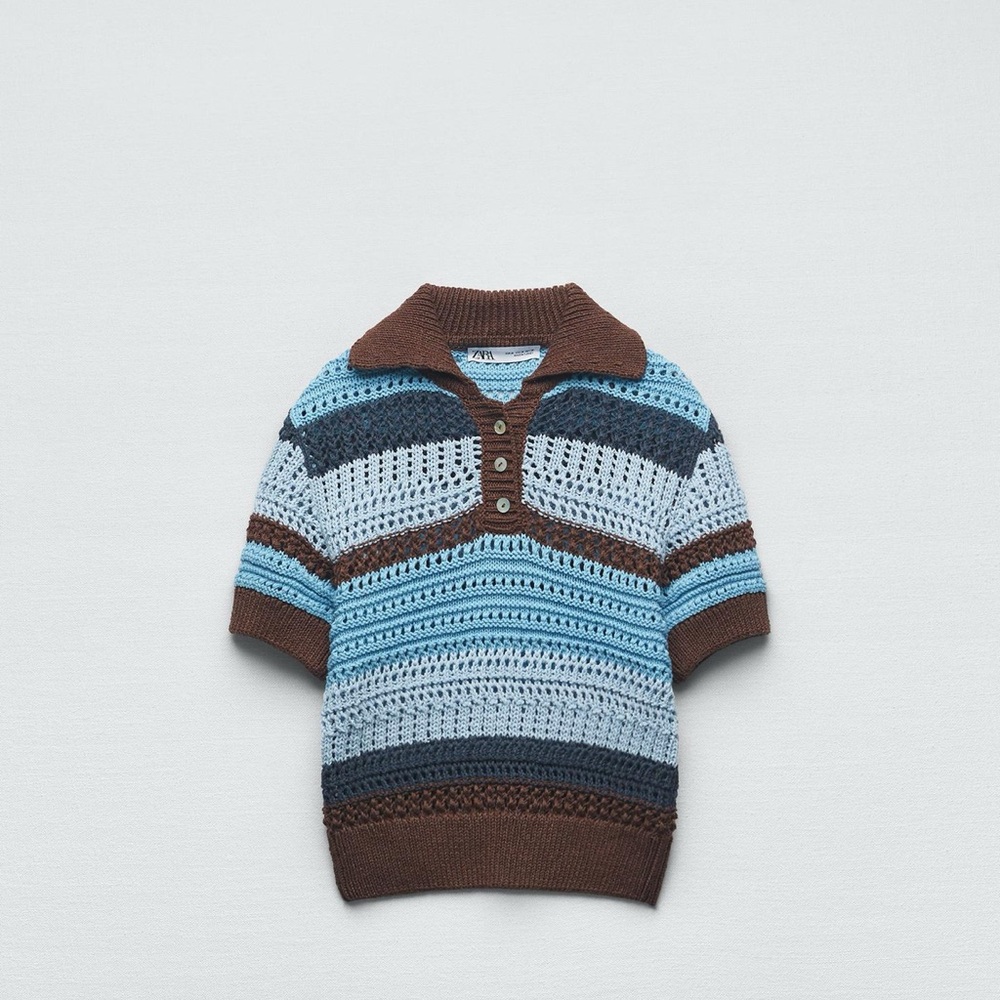 Stylish Striped Shirt - Blue and Brown
